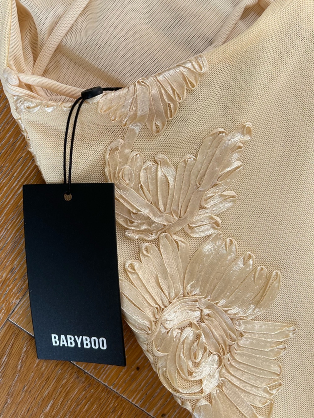Embroidered Yellow Bustier Mini Dress - Picture 4 of 4